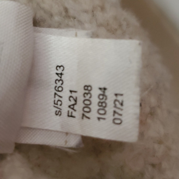 LOFT Bobble Poncho Sweater in Pale Oat Heather Size XL/XXL - Picture 9 of 9